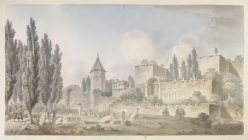 Yediküle with a Muslim Cemetery, Constantinople, by Michel-François Préaulx [Préaux]