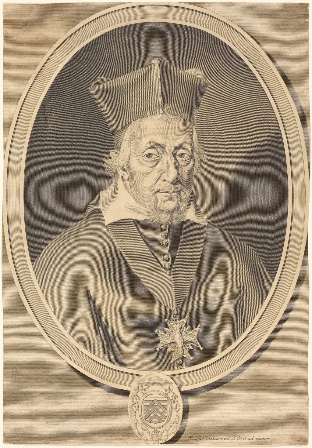 François La Rochefoucauld, by Michel Lasne, ink, 1628