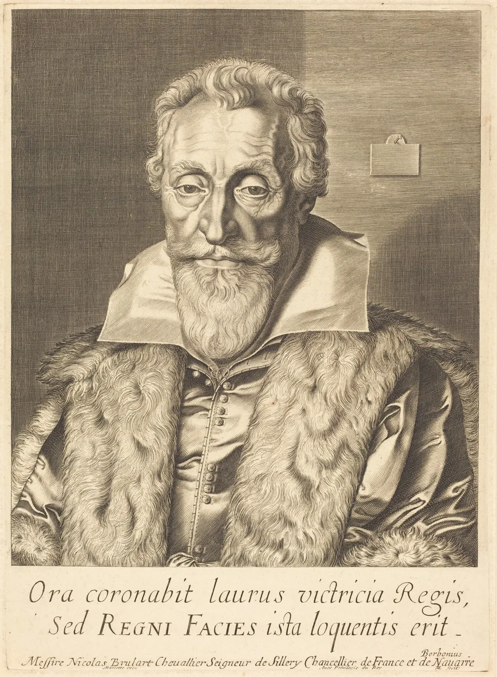 Nicolas Brulart, by Michel Lasne, ink, 1590