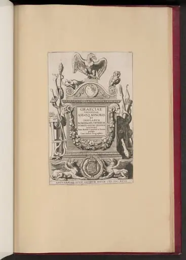 Title Page for Hubert Goltzius, Graeciae Vniversae Asiaeq. Minoris et Insularum Nomismata, by Michel Lasne