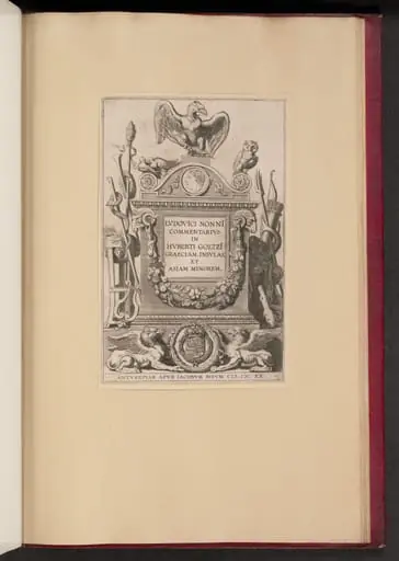 Title Page for Ludovicus Nonnius, Commentarius in Huberti Goltzi Graeciam, Insulas, et Asiam Minorem, by Michel Lasne