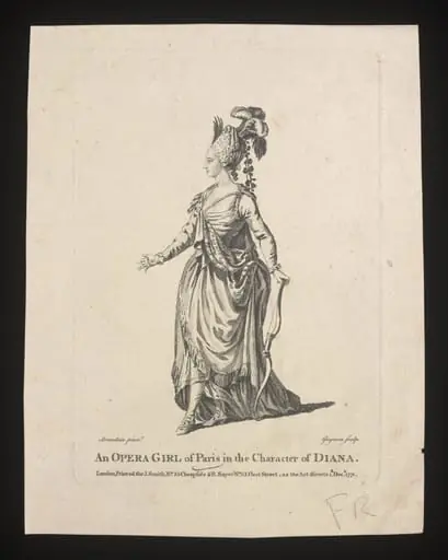 An Opera Girl of Paris in the Character of Diana, by Michel Vincent Brandoin