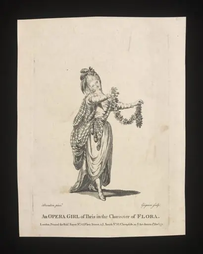An Opera Girl of Paris in the Character of Flora, by Michel Vincent Brandoin