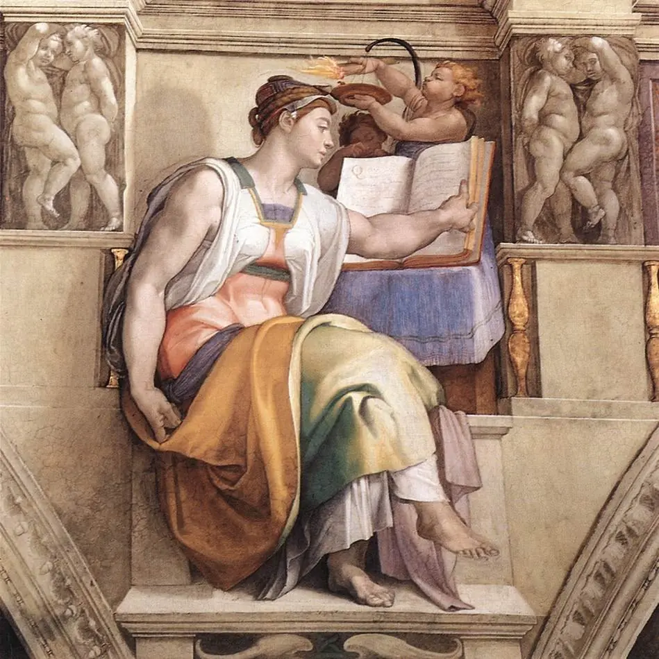 Erythraean Sibyl, by Michelangelo