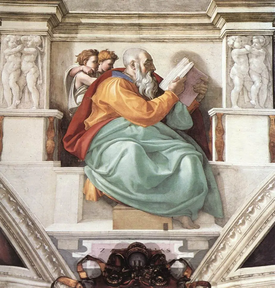 Prophet Zechariah, by Michelangelo