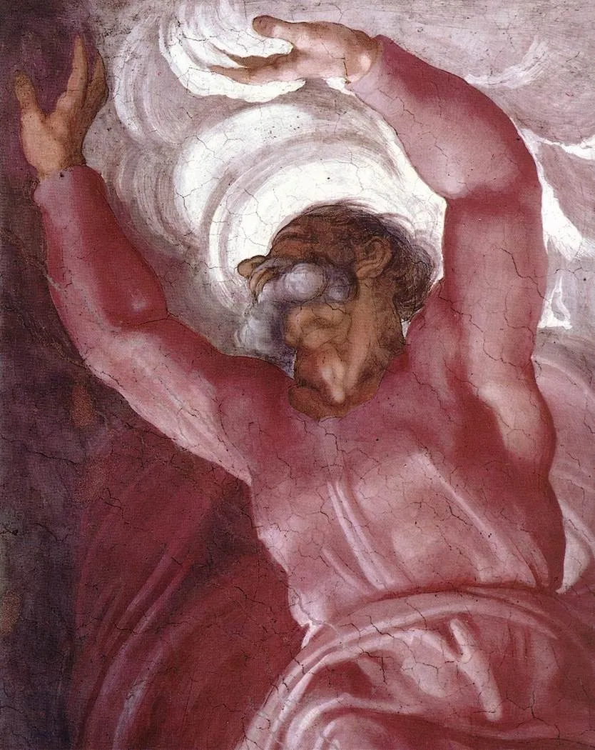 Separation of Light from Darkness, by Michelangelo, fresco, 1512