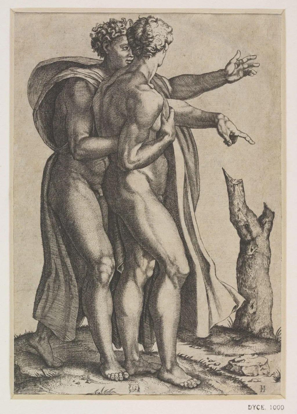 The Two Sons of Noah, by Michelangelo, 1490