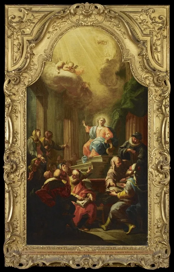 Christ disputing with the Doctors, by Michelangelo Unterberger, oil, 1736