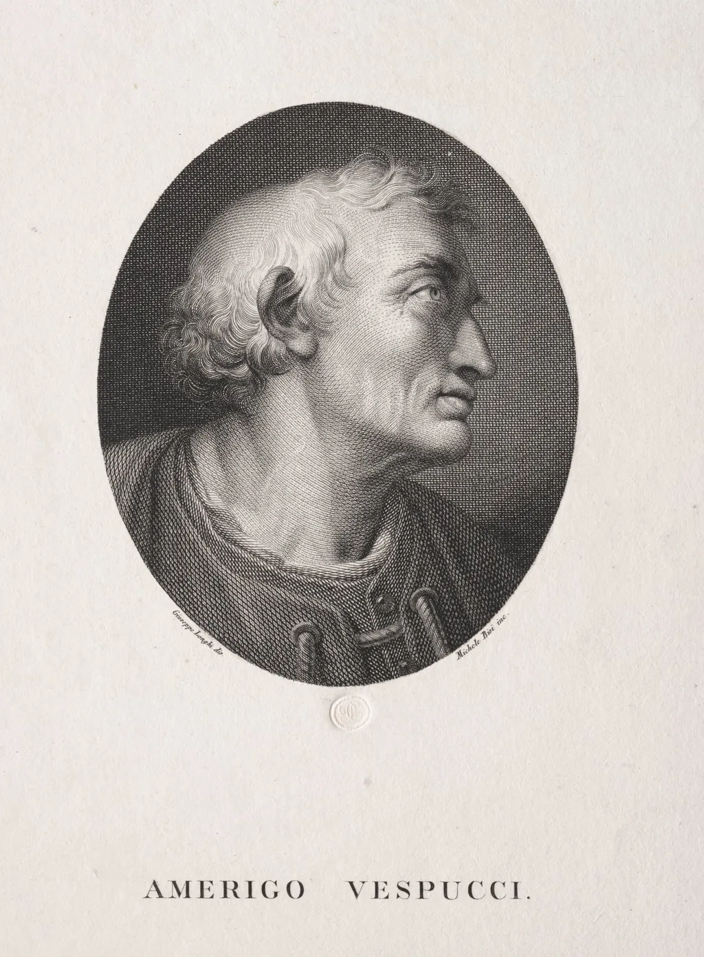 Portrait of Amerigo Vespucci, by Michele Bisi, 1804