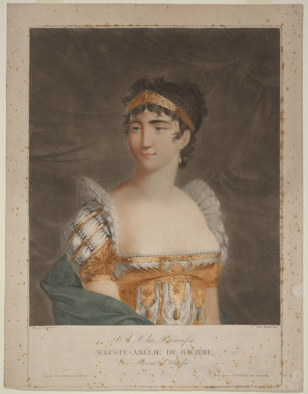 Princess Auguste Amelie of Bavaria, by Michele Bisi, paint, 1806