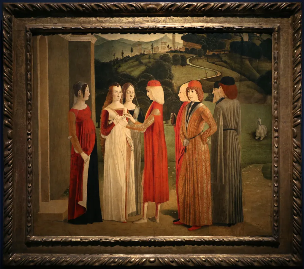 The Betrothal, by Michele da Verona, paint, 1499