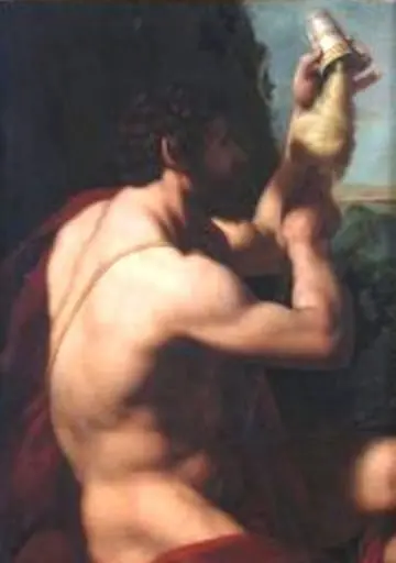 Hercule torcând lâna de aur, by Michele Desubleo