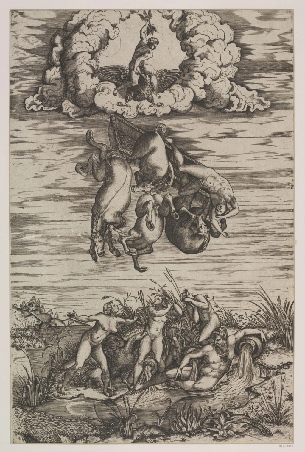 Fall of Phaeton, by Michele Greco Lucchese, 1550