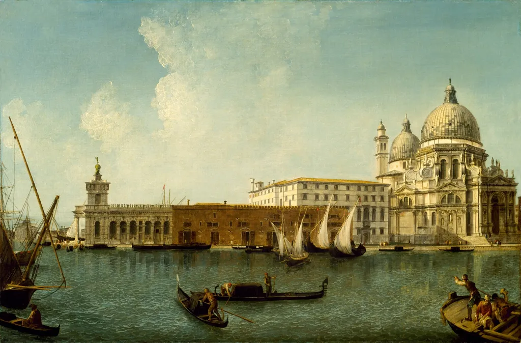 View of the Dogana and Santa Maria della Salute, by Michele Marieschi, oil, 1736