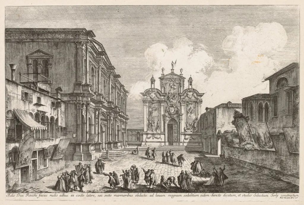 Views of Venice: Campo S. Rocco, by Michele Marieschi, 1741
