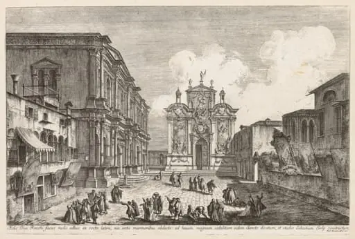 Views of Venice: Campo S. Rocco, by Michele Marieschi