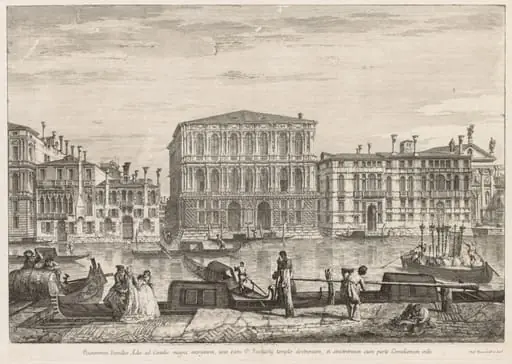 Views of Venice:  Palazzo Pesaro, by Michele Marieschi