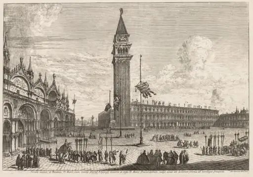 Views of Venice: Piazza and Piazzetta, by Michele Marieschi