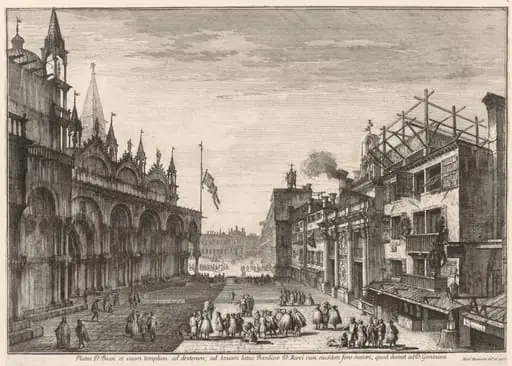 Views of Venice: Piazzetta S. Basso, by Michele Marieschi