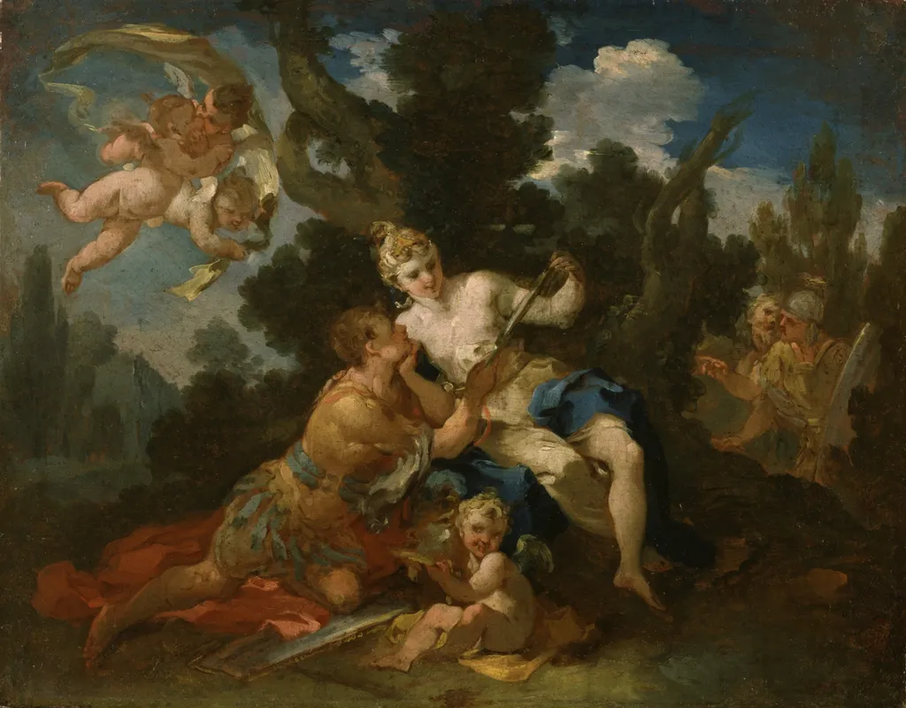 Rinaldo and Armida, by Michele Rocca, oil, 1750