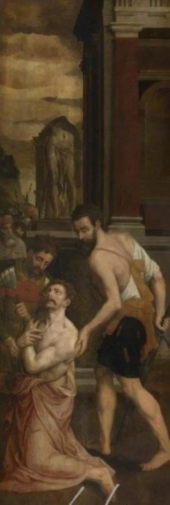 Episode from the martyrdom of St George, by Michiel Coxie, oil, 1571