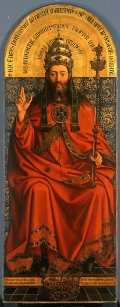 God the Father (after The Ghent Altarpiece), by Michiel Coxie