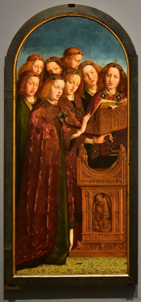Singing angels (after The Ghent Altarpiece), by Michiel Coxie