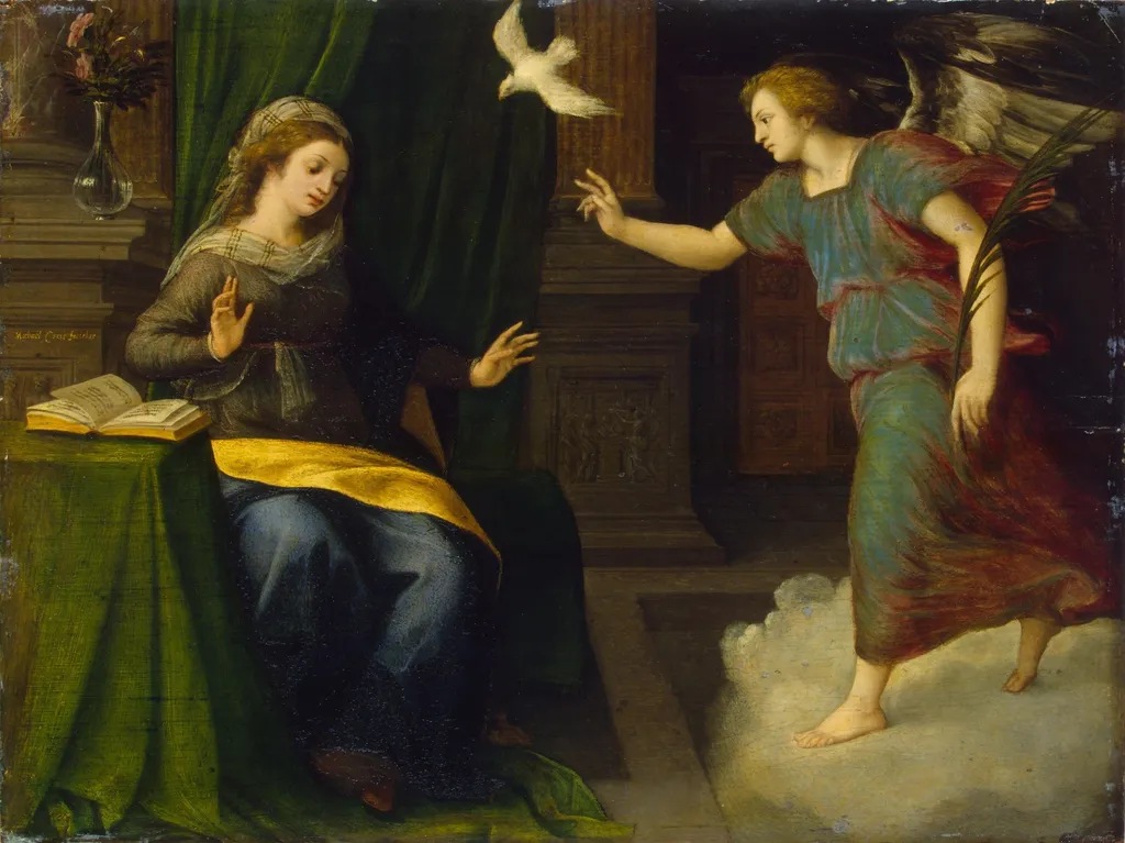 The Annunciation, by Michiel Coxie, oil
