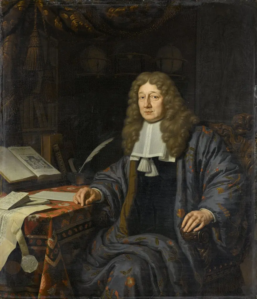 Portrait of Johannes Hudde (1628-1704), burgomaster of Amsterdam, by Michiel van Musscher