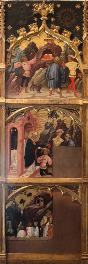 Scenes of the legend of Saint Michael, by Miguel Alcañiz the Elder