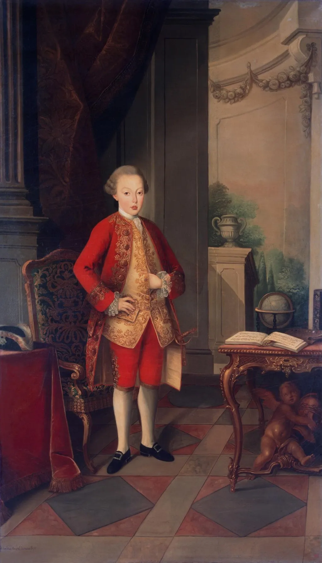 Portrait of Joseph, Prince of Brasil and Beira, by Miguel António do Amaral, oil, 1773