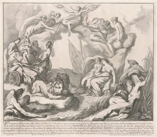 The Prima Macchina for the Chinea of 1741: Allegory of Regal Magnificence, by Miguel de Sorellò