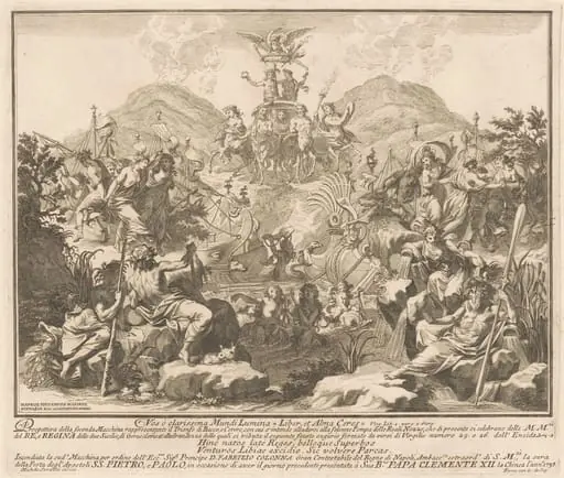 The Seconda Macchina for the Chinea of 1738: The Triumph of Bacchus and Ceres, by Miguel de Sorellò