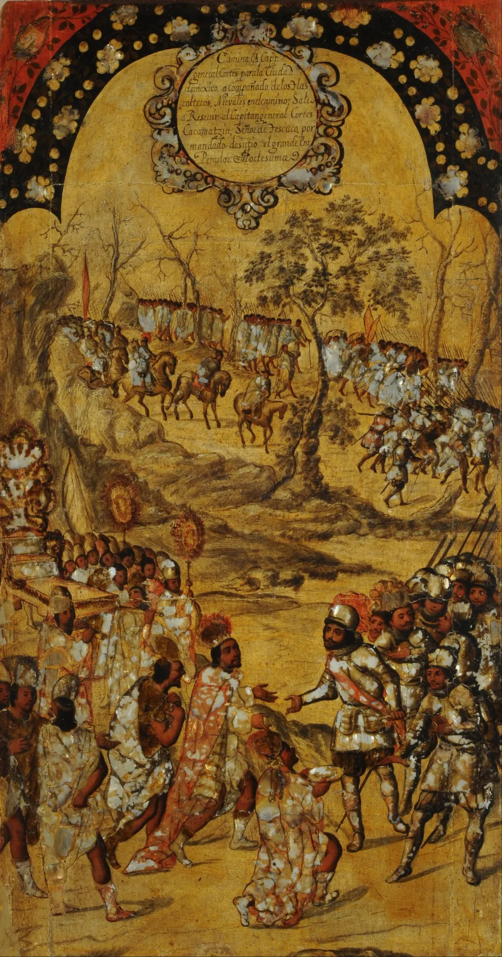 La Conquista de México. Tabla VIII, by Miguel Gonzales, unspecified, 1685