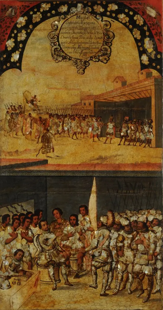 La Conquista de México, Tabla XV, by Miguel Gonzales
