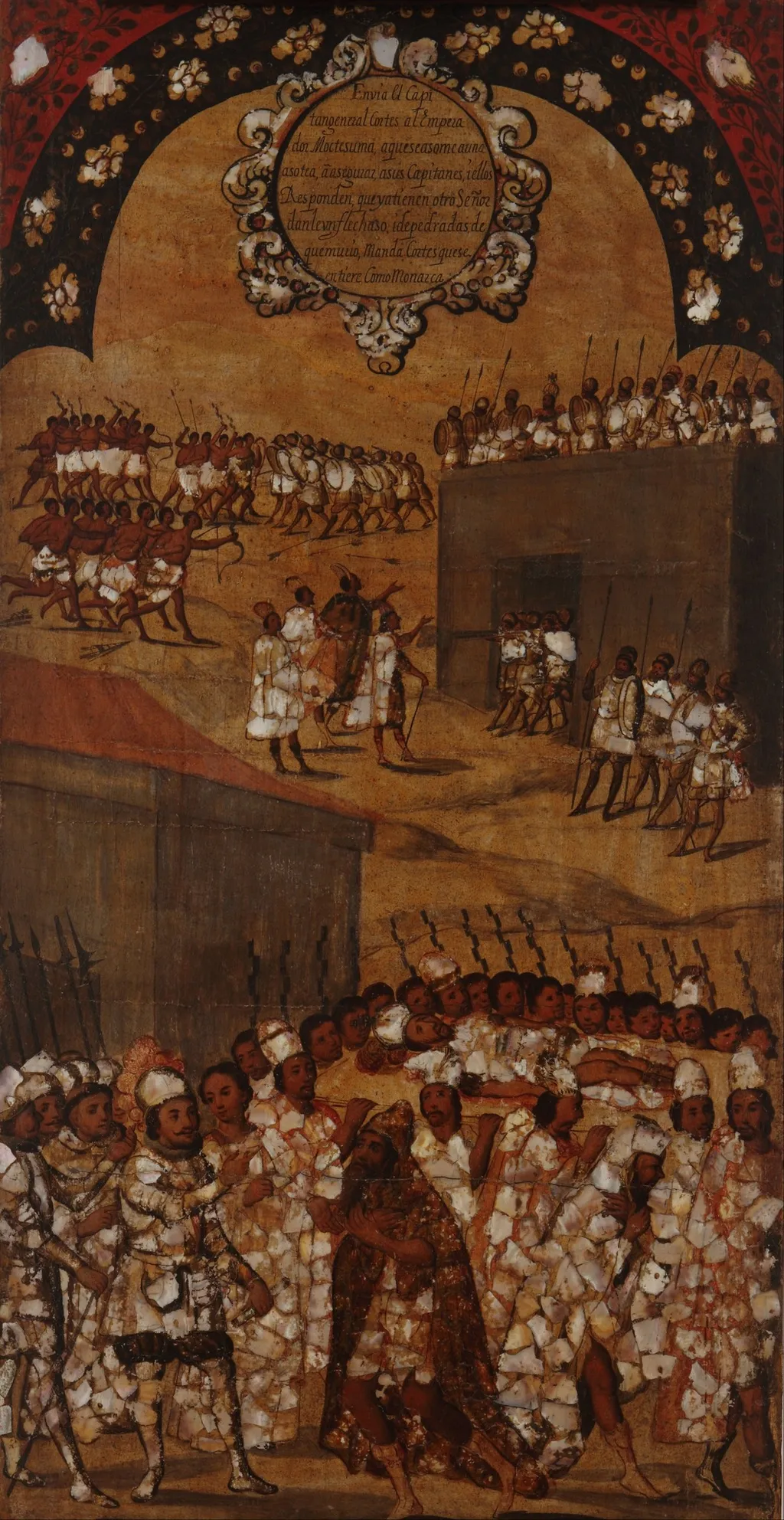La Conquista de México. Tabla XVII, by Miguel Gonzales, unspecified, 1685