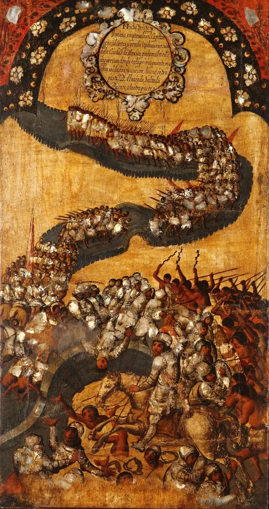 The Conquest of Mexico - Panel 13, by Miguel Gonzales