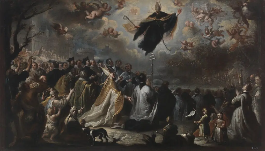 Saint Augustine vanquishing the Plague of Locusts