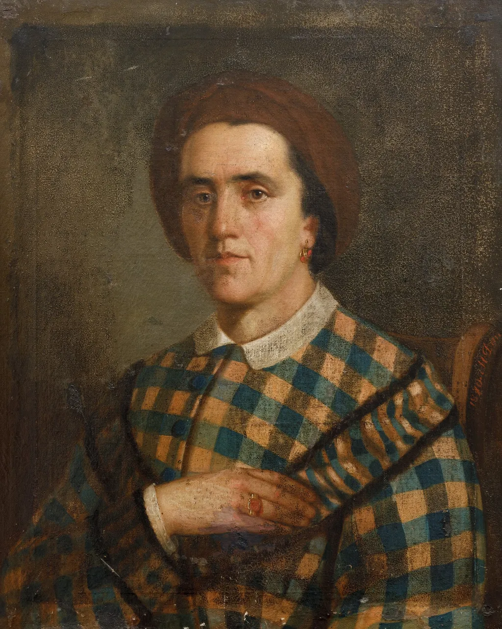 Portret de femeie, by Mihail Dan, 1850