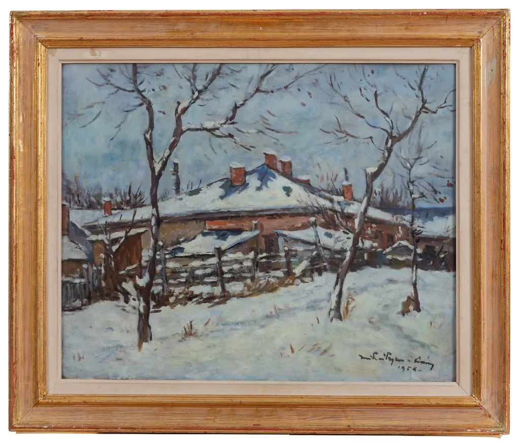 Peisaj de iarnă, by Mihăilescu-Craiu Victor, 1945