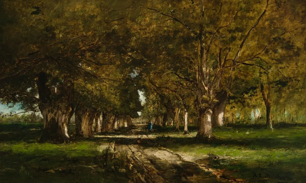 Line of Trees, by Mihály Munkácsy, oil, 1894