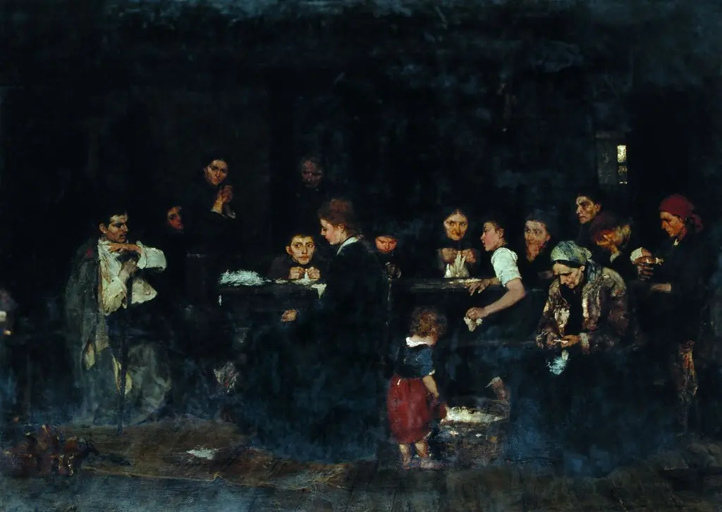 Making Lint, by Mihály Munkácsy