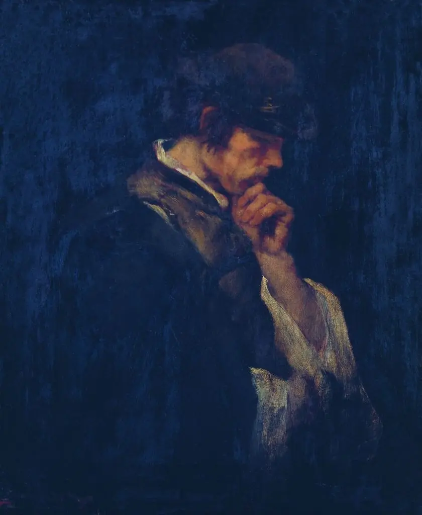 Male Study for “The Condemned Cell”, by Mihály Munkácsy