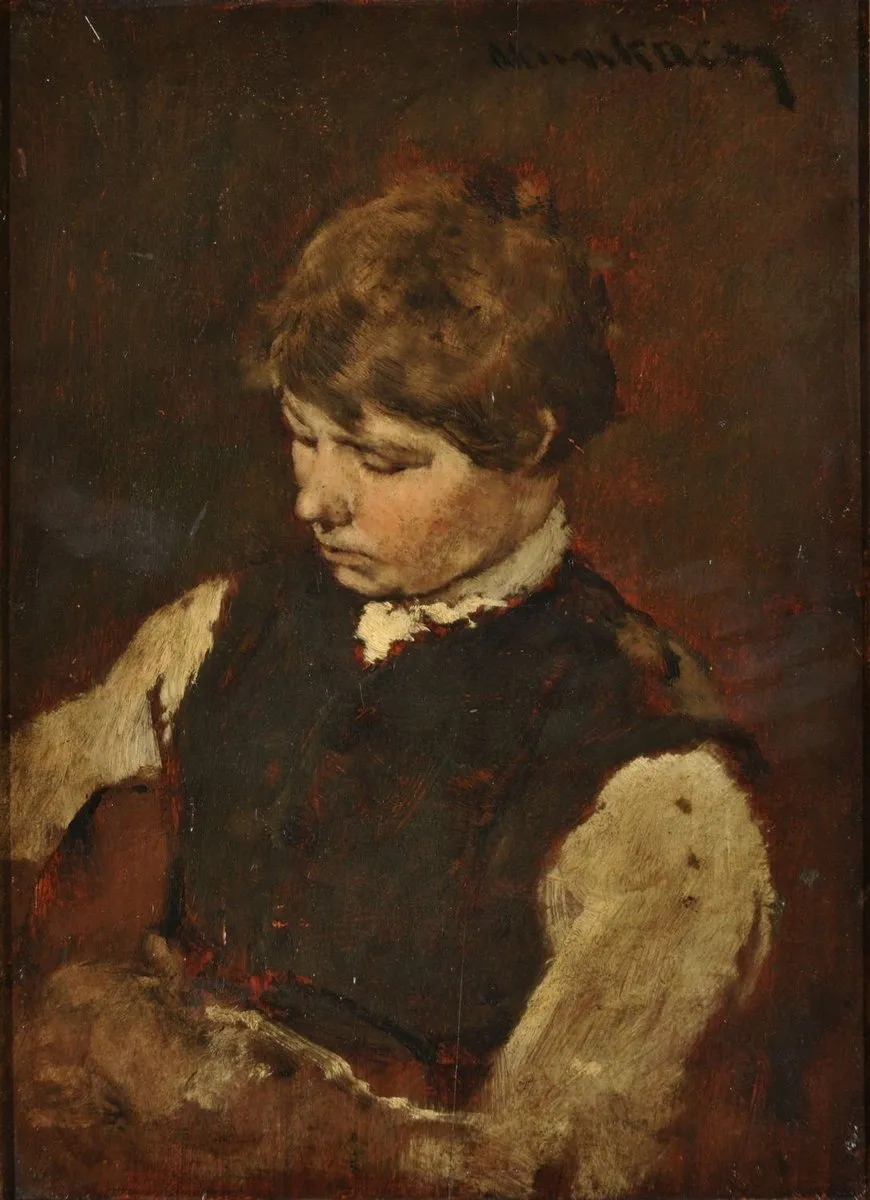 Male Study for the Pawnbroker's Shop, by Mihály Munkácsy, oil, 1873