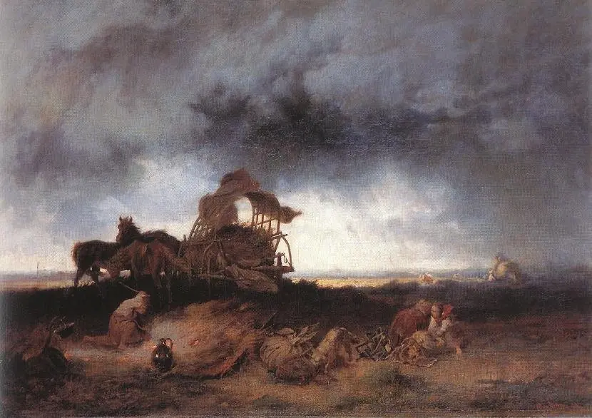 Storm at the Puszta, by Mihály Munkácsy
