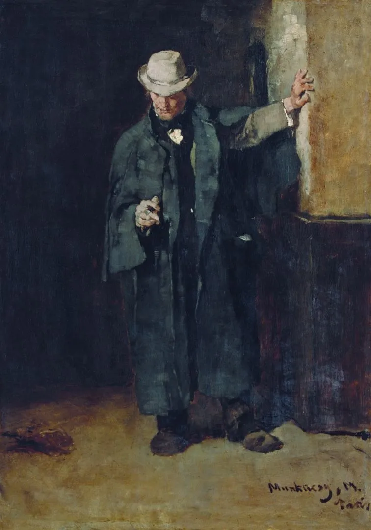Study for the Pawnbroker's Shop, by Mihály Munkácsy, oil, 1874