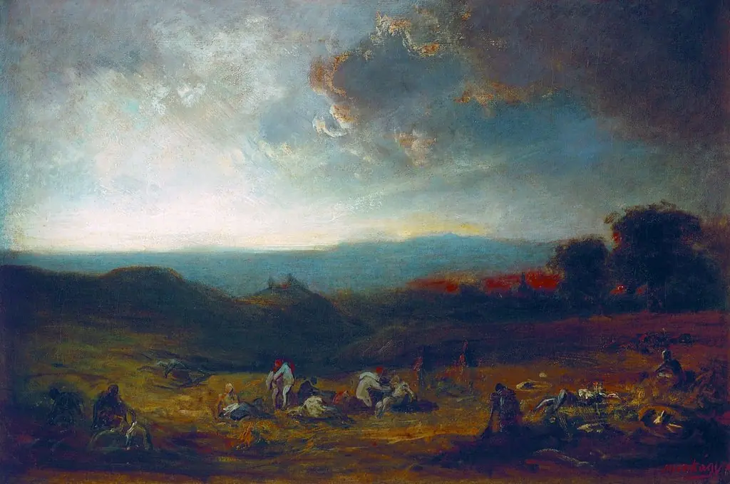 The Battlefield of Isaszeg, by Mihály Munkácsy