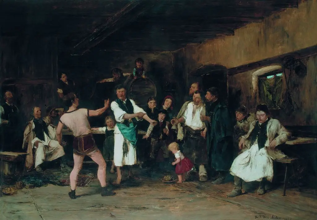 The Hero of the Village (reduction), by Mihály Munkácsy