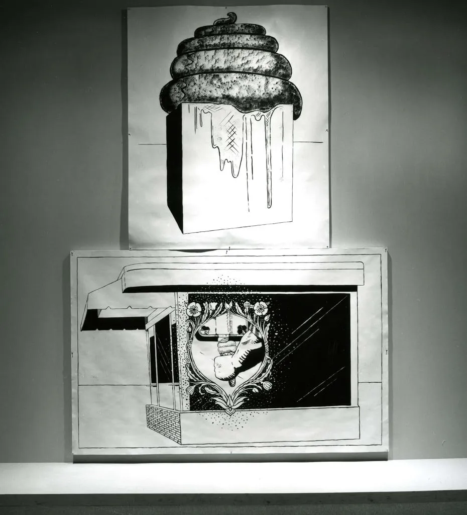 Untitled, by Mike Kelley, acrylic, 1986