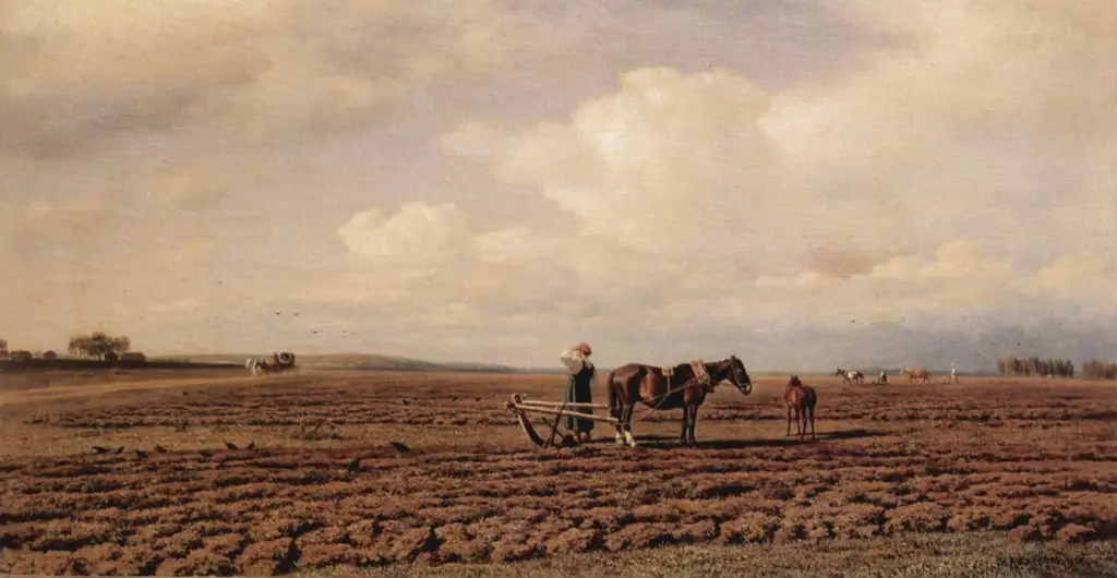Auf dem Acker, by Mikhail Clodt von Jürgensburg